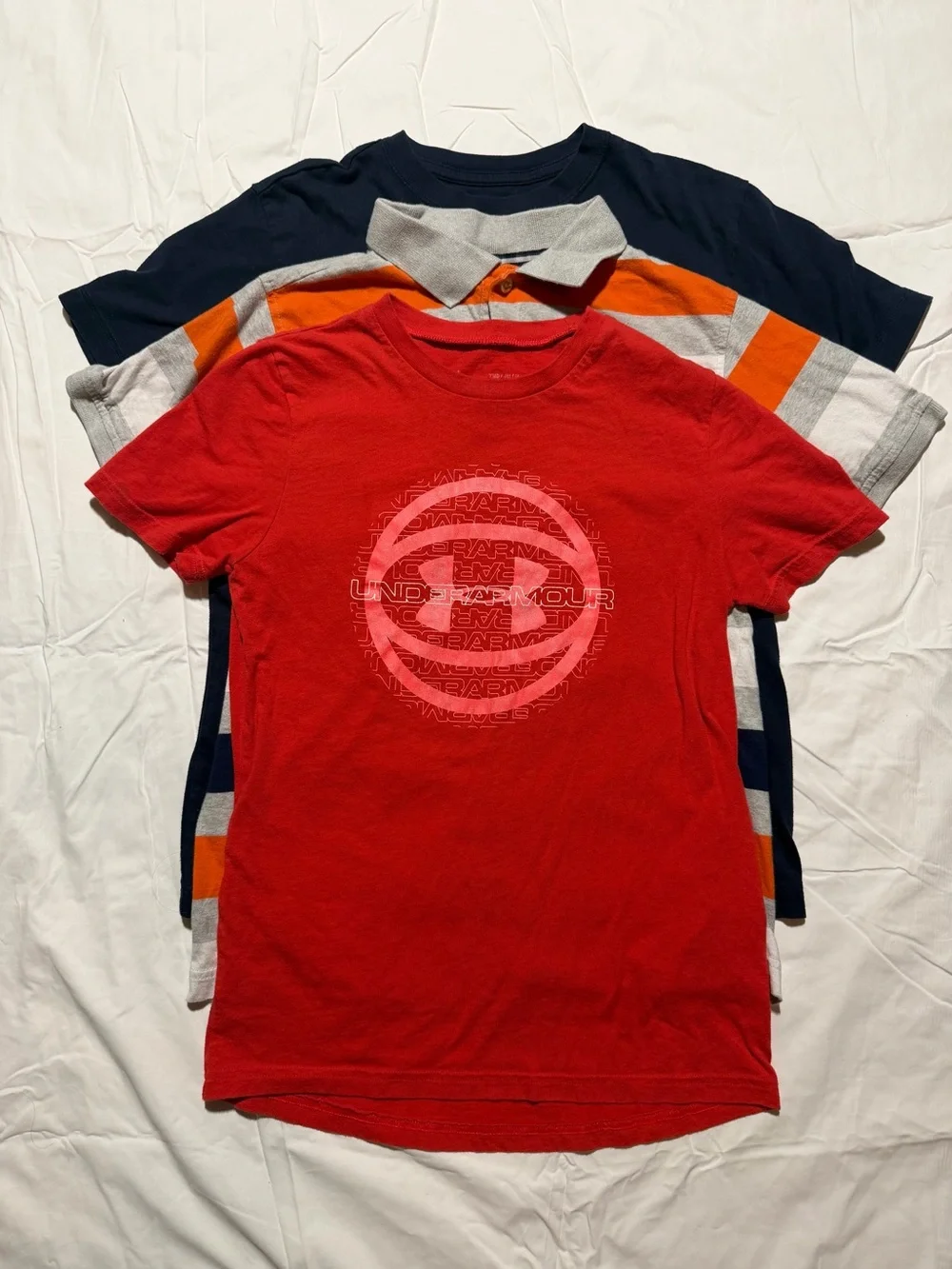 Boys Shirt Bundle Size 10/12 6p Nautica, Old Navy, Under Armour, Class Club